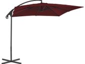 Cantilever Umbrella with Steel Pole 250x250 cm Wine Red
