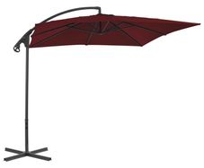 Cantilever Umbrella with Steel Pole 250x250 cm Wine Red