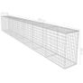 Gabion Wall with Cover Galvanised Steel 600x50x100 cm Image 6