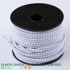 Elastic bungee rope 8mm / 50m - Reel  White Blue