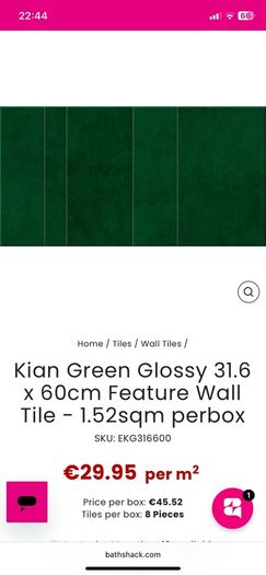 11sqm green wall tiles