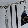 Blue Pansy Butterfly Wing Earrings Image 7