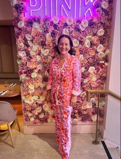 h&m floral suit