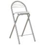 3 Piece Bar Set with Shelves Wood and Steel White Image 7