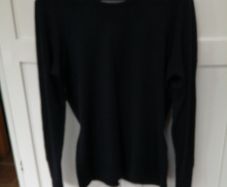 Jaeger Vintage Black Sweater Merino Wool  14/16 unused