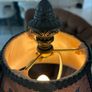 Victorian Revival style Black Lace & Beaded Fringe Table Lamps Image 5