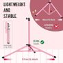 Sheet Music Stand Metal Portable with Carrying Bag, Sheet Music Folder, Projector Stand, Portable Podium Stand, Laptop Stand Pink Image 2
