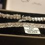 Rhodium Plated Sterling Silver Moissanite Tennis Bracelet Image 5