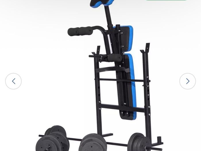 Pro Fitness Folding Workout Bench with Weights