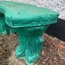 Reconstituted stone garden bench Image 3