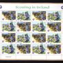 2002 Ireland 75th Anniversary of Irish Scouting Commemorative Stamps Sheetlets Plate 1B1B1B1B Fine Used with Dublin CDS cancel of 12th March 2002 (Frist day of issued) on envelope extract. Image 2