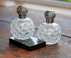 c19th Victorian perfume scent bottles PAIR