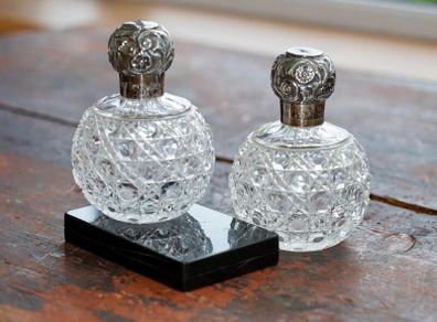 c19th Victorian perfume scent bottles PAIR