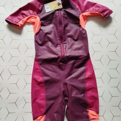 Kloupi Girls' Swim bodysuit Shorty - Purple Pink - DECATHLON