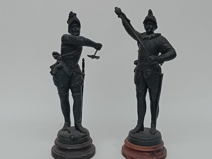 Vintage Spelter Military Figures