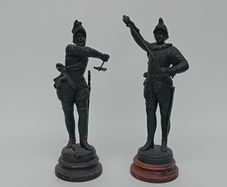 Vintage Spelter Military Figures