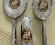 Art Deco Brush & Mirror Set