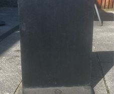 Pavement menu sign