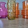 Set of x4 Coloured Glassware/ Vases Image 2