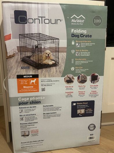 Petmania medium Contour Single Door Dog Crate - new