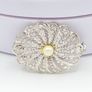 925 Vintage Sterling Silver Filigree Brooch Image 6