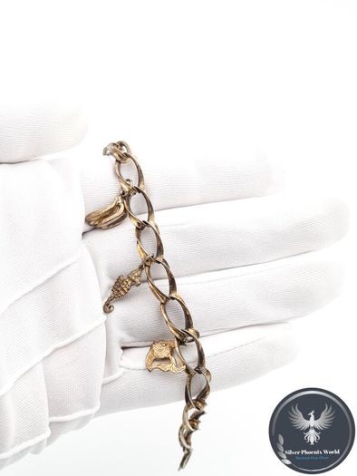 Vintage Italian Sterling Silver Charm Bracelet