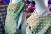 Stunning Vintage Polka Dot Dress Original 1950s