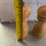 Vintage Wooden Salt and Pepper Set, 6 INCH Light Wood Grinders with S & P Tops, Classic Kitchen Decor Image 2