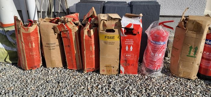 Selection of 6kg fire extinguishers