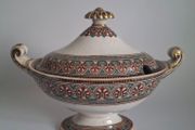 Rare 1860s Victorian Ironstone Sauce Tureen &amp; Lid