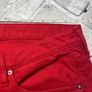 Tommy Hilfiger Ladies High Rise Straight Red Denim Jeans W34 L28 Image 6