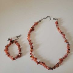 Elegant Crystal stone Chain & Bracelet Set -Jewellery Gift