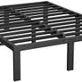 King Size Bed Frame, 36cm High Metal Platform Bed Frames Kingsize with Storage Under Bed/Steel Slats Mattress Base, No Box Spring Needed, Enhanced Support Noise Free, Black Image 3