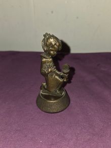 Vintage Italian Praying Girl Statue
