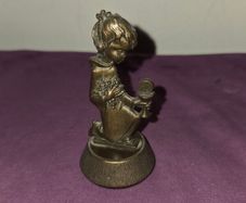 Vintage Italian Praying Girl Statue