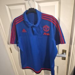 Manchester United Training kit top blue mufc football