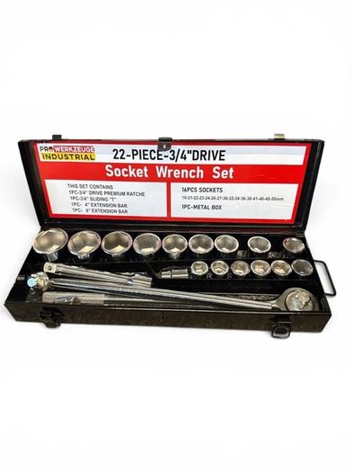 22-Piece 3/4-Inch Drive Socket Wrench Set