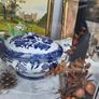 Antique Blue Willow Cauldron Image 4