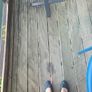 Grey square table indoor or outdoor 60cm . Metal frame Image 6