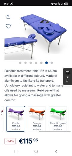 Massage table for sale