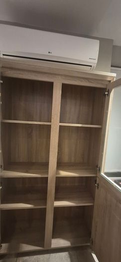 Oak glass cabinet