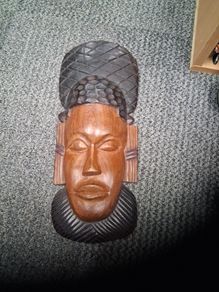 vintage African wall plaque