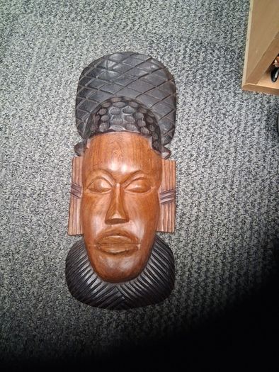 vintage African wall plaque