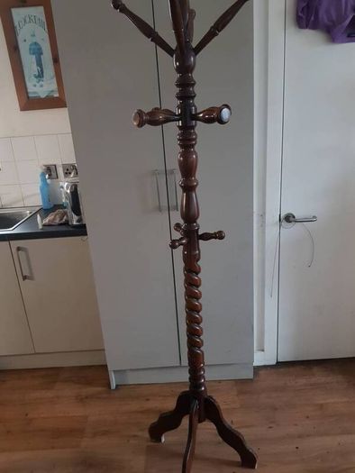 Mahogany coat stand