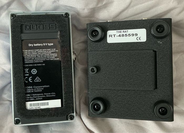 guitar pedals and tele scratchplates