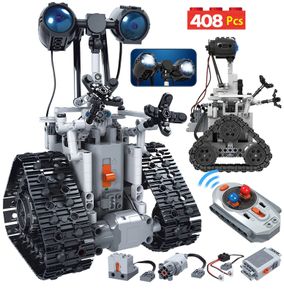 408PCS City Creative RC Robot Electric LEGO Building Blocks Technic Remote Control Intelligent Robot Bricks Toys For Children