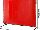 Welding Curtain Screen 1 or 3 Panel Flame Retardant Fire Proof Blanket Mobile Anti UV Vinyl Translucent Shield 6x6FT 6x8FT