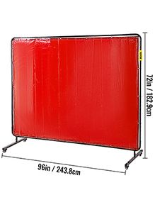 Welding Curtain Screen 1 or 3 Panel Flame Retardant Fire Proof Blanket Mobile Anti UV Vinyl Translucent Shield 6x6FT 6x8FT