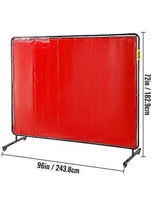 Welding Curtain Screen 1 or 3 Panel Flame Retardant Fire Proof Blanket Mobile Anti UV Vinyl Translucent Shield 6x6FT 6x8FT
