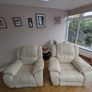 2 leather manual recliner chairs Image 6